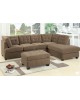 Sectional Sofa, Waffle Suede Sectional Sofa, Waffle Suede, Truffle