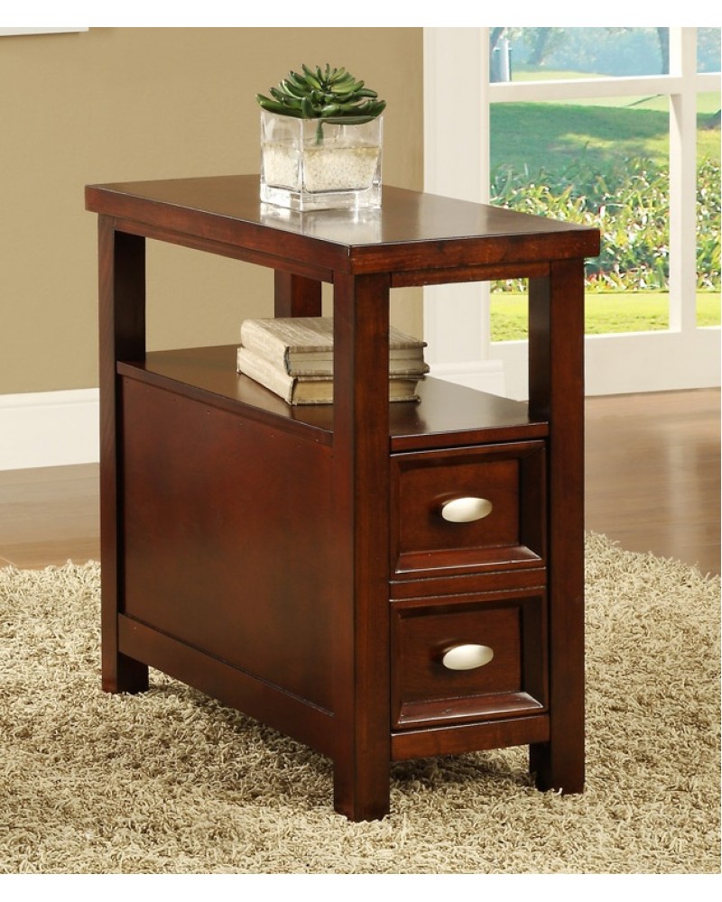 Craftsman Style Chairside Table, Dark Cherry