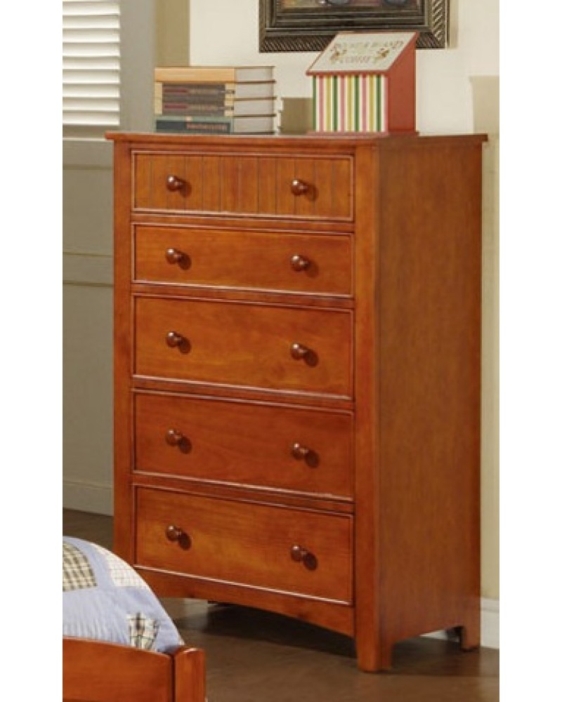 Twin Bed Set, Cherry Chest of Drawers
