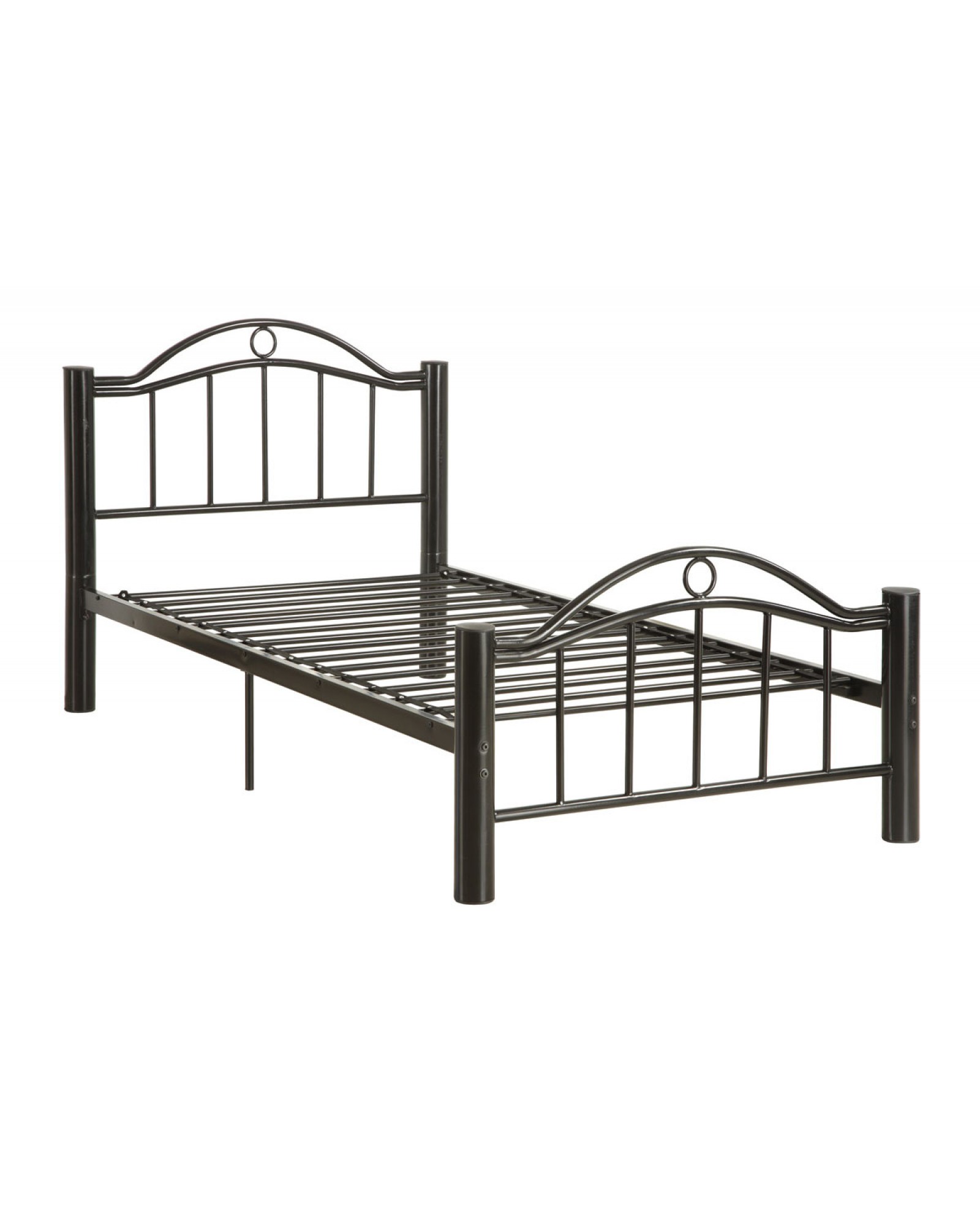 Black Metal Frame Youth Bed in Twin or Full
