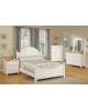 Country Style Youth Bed Set, White.  Available in Twin and Full. Full Bed