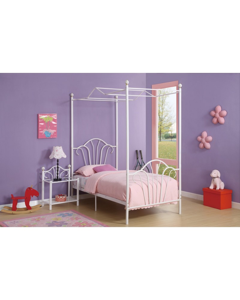 Youth Bed, Fairytale Inspired Metal Frame - Twin Canopy