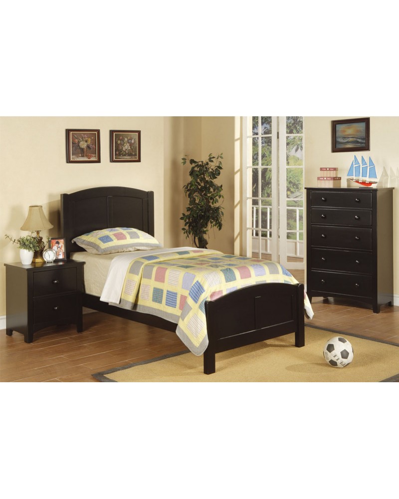 Twin Bed Set, Black.