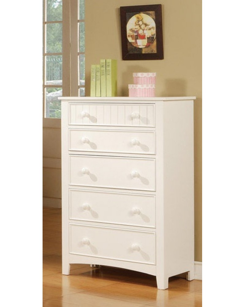 F4239 White Chest of Drawers