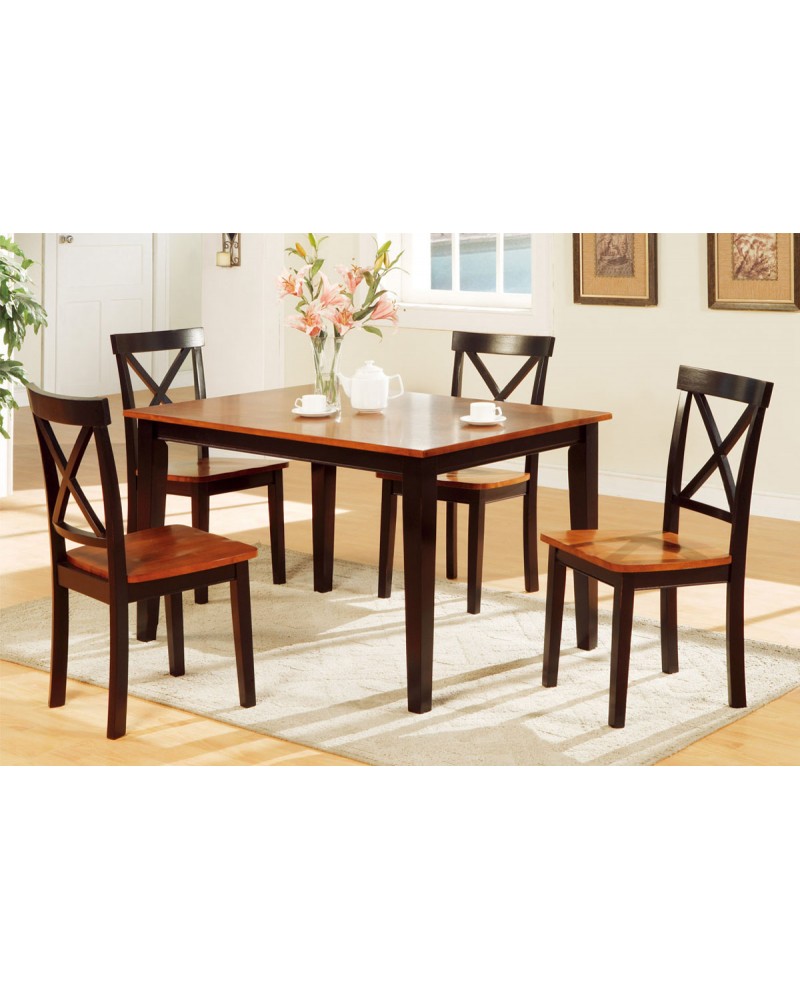 5-Piece, Two Tone Dining Set Includes Chairs