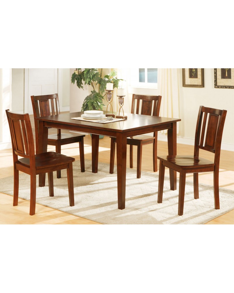 5-Piece Dining Table Set, Cherry Finish