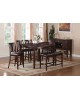 6 Piece Counter Height Dining Set with Leaf