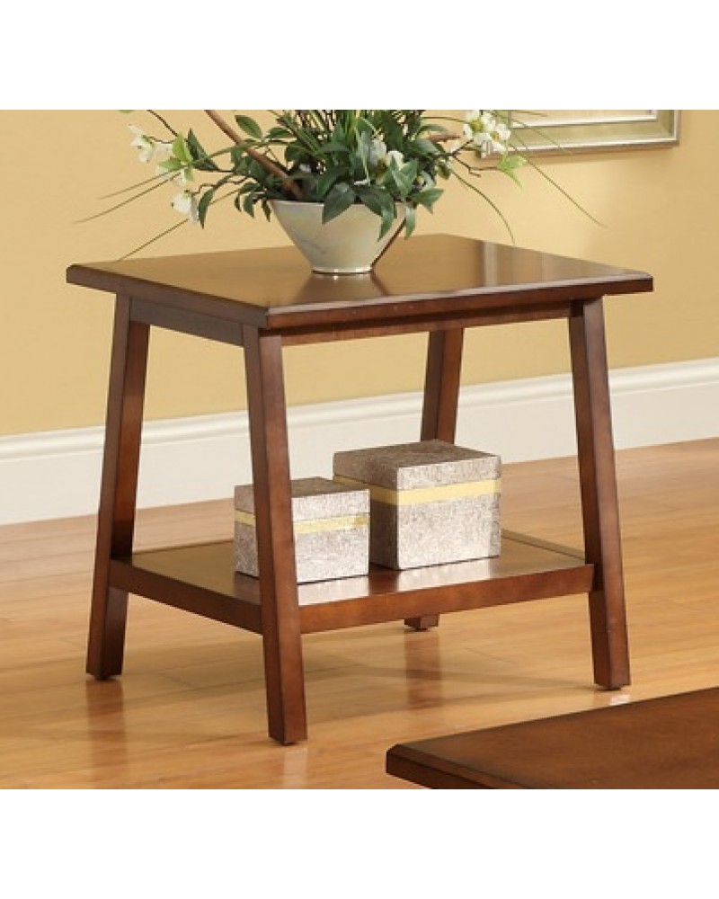 Wood Coffee Table and End Table, Cherry Finish End Table