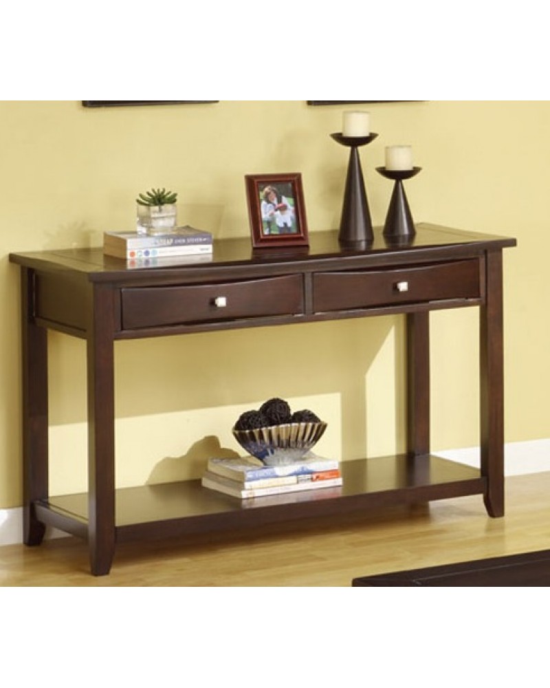 Coffee Table Set with Drawers, Espresso Console Table