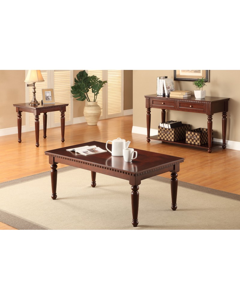 Coffee Table Set, Cherry Veneer Coffee Table