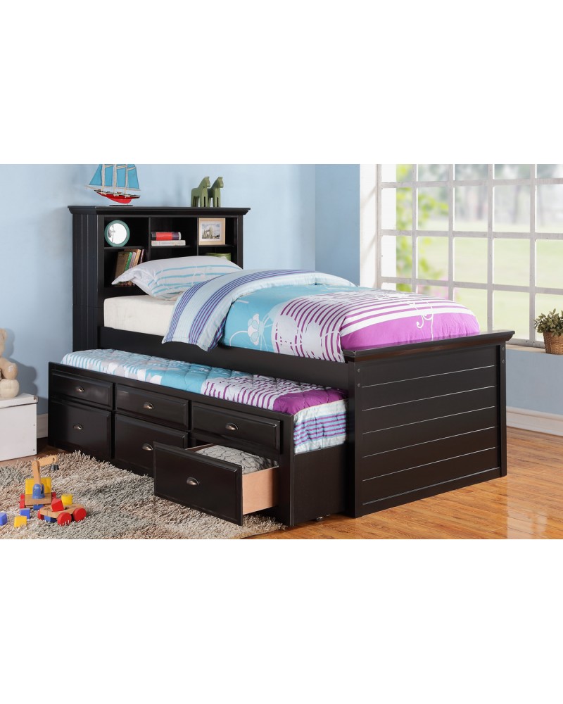 Twin Bed with Trundle and Drawers