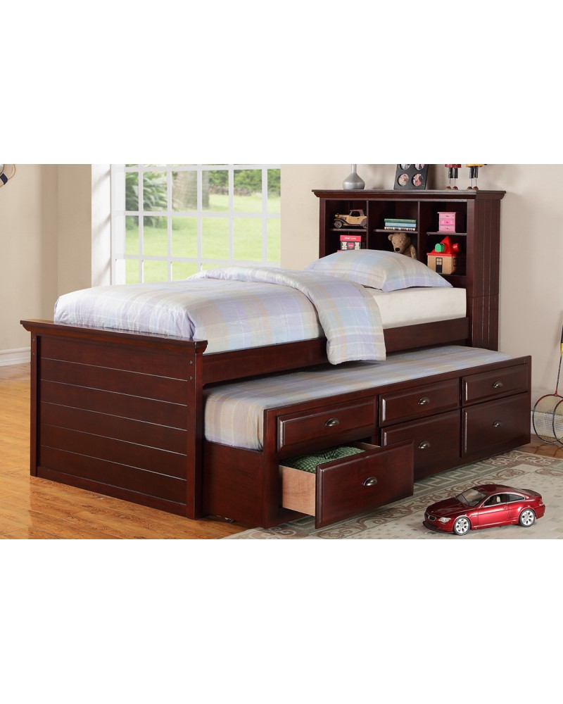 Twin Bed with Trundle and Drawers