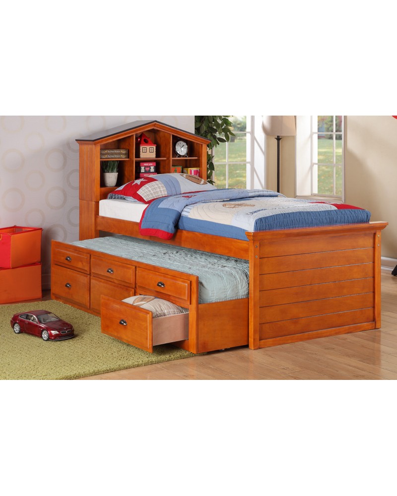 Twin Bed with Trundle and Drawers