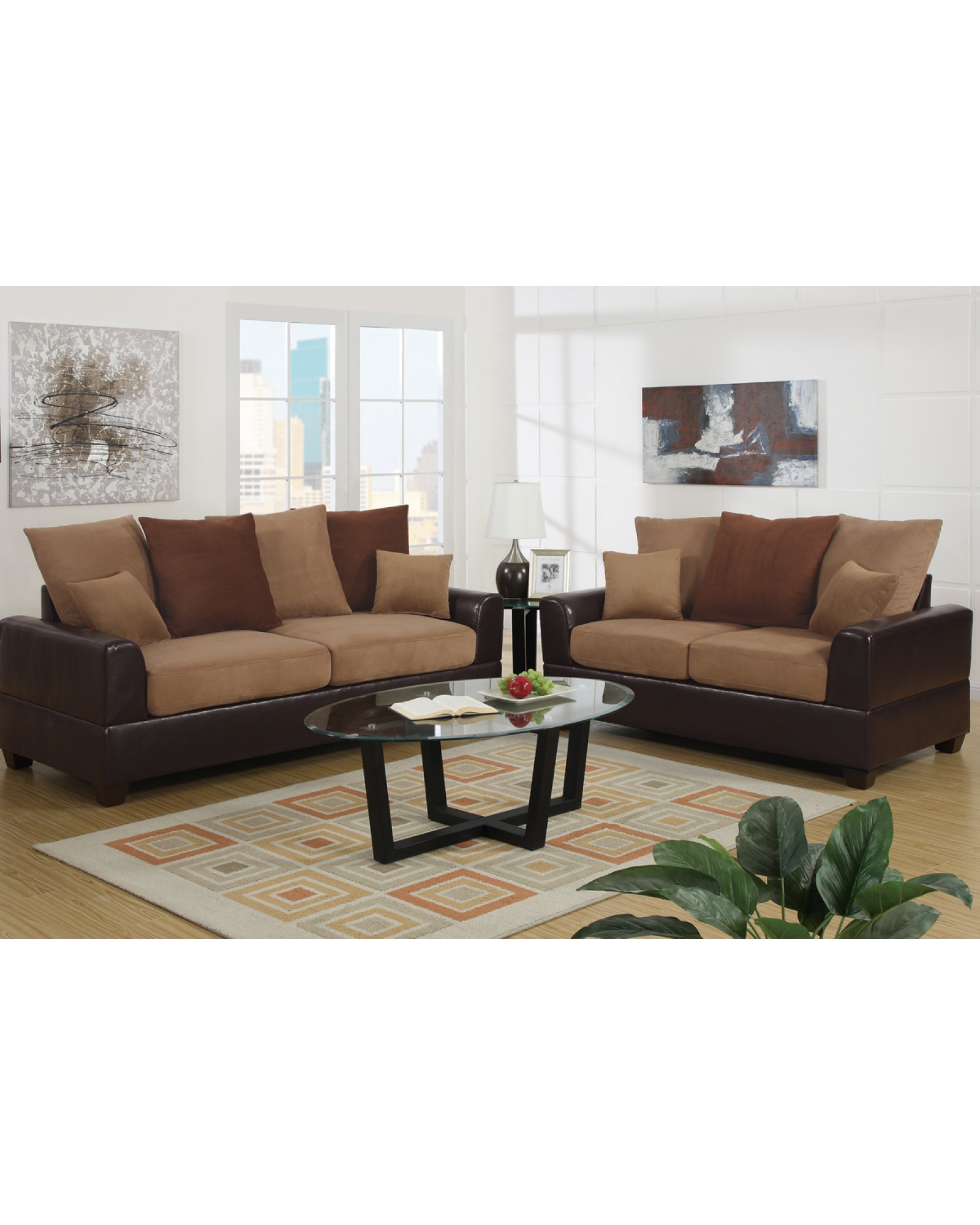 Pillow Back Sofa and Loveseat