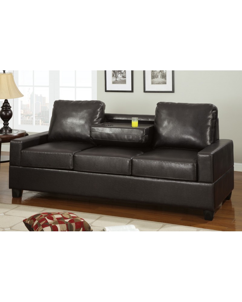 Leather Console Sofa