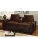 2 Tone Chocolate Loveseat with Console
