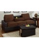 2 Tone Chocolate Sofa with Console 2 Tone Chocolate Sofa with Console