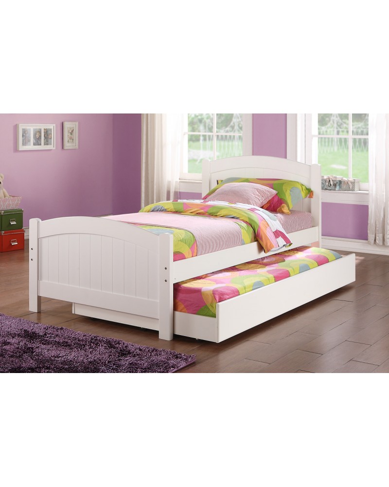 F9218 White Trundle Bed