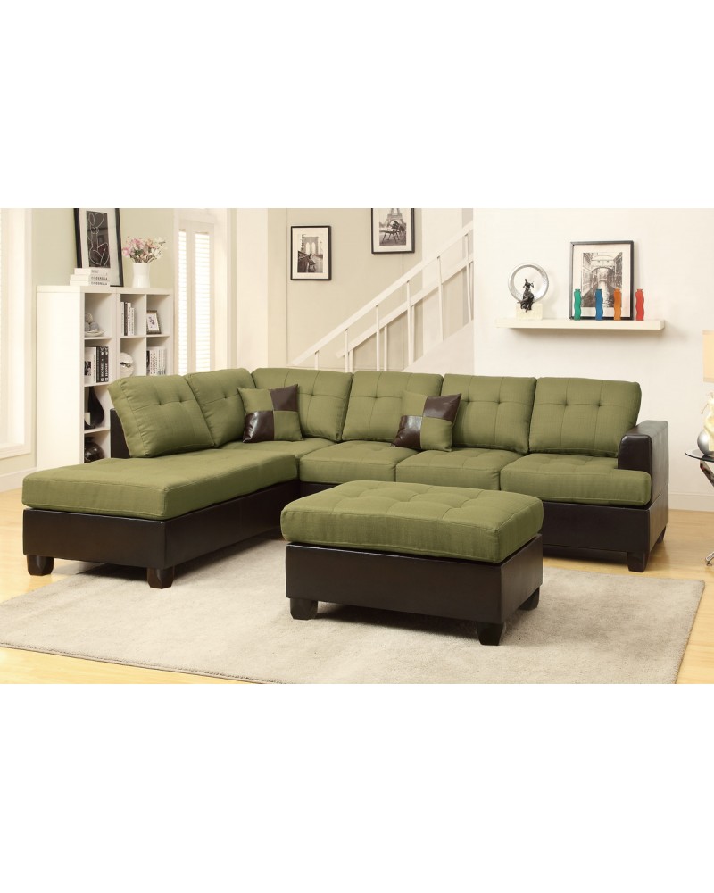 3 Pcs Peridot Sectional Set by Poundex - F7604