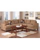 2 Pcs Bobkona Leo Brown Sectional Set by Poundex - F7628