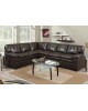 2 Piece Bonded Espresso Sectional Set by Poundex - F7689