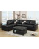 2 Piece Bonded Espresso Sectional Set by Poundex - F7519