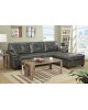 2 Piece Sectional Set in Ash Grey by Poundex - F7408