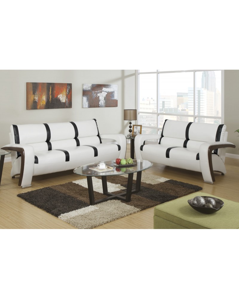 2 Piece Sofa Set with Loveseat by Poundex - F7251