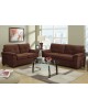 2 Piece Chocolate Sectional Set with loveseat by Poundex - F7584