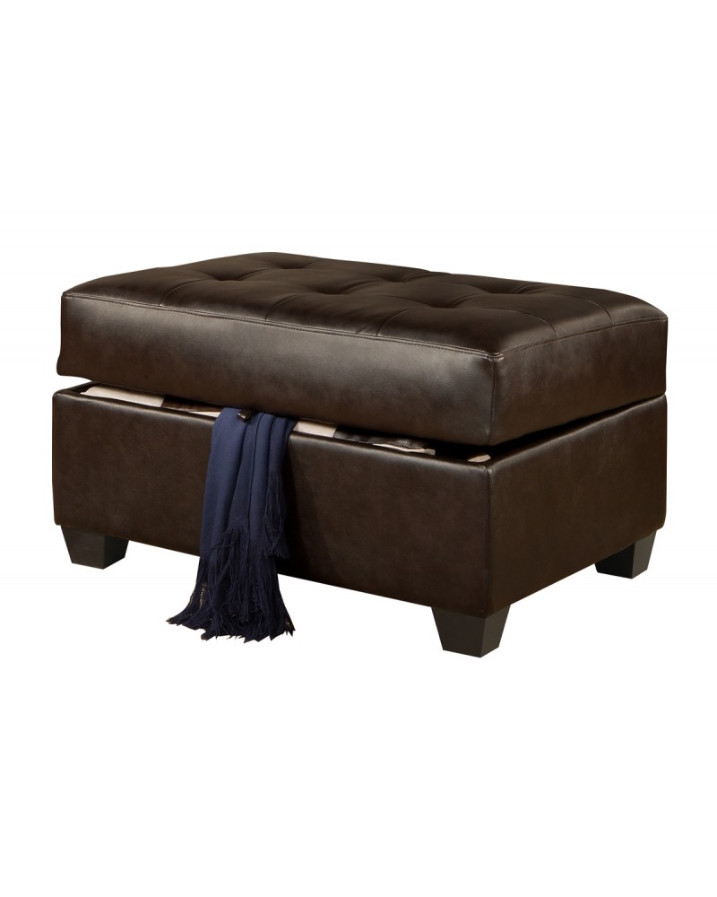 Storage bonded Leather ottoman by Poundex - F7385