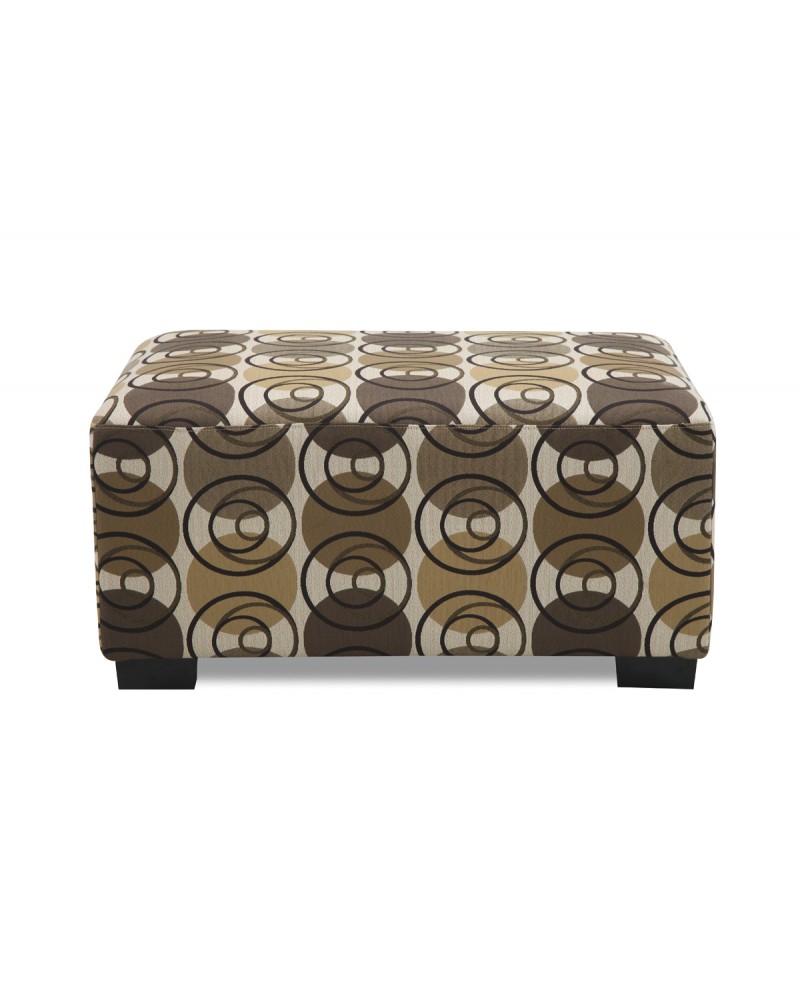 Multi circular pattern ottoman by Poundex- F7187