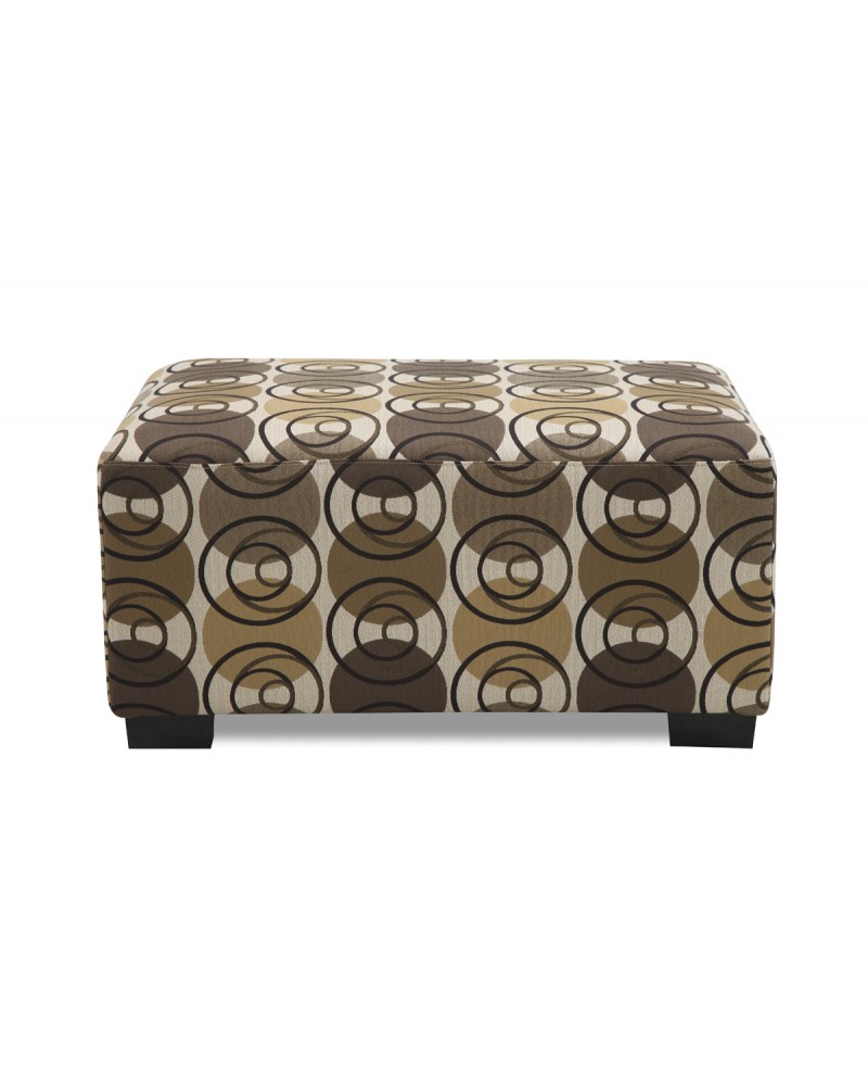 Multi circular pattern ottoman by Poundex- F7187