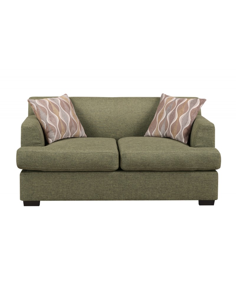 Green Fabric Sectional by Poundex - F7977