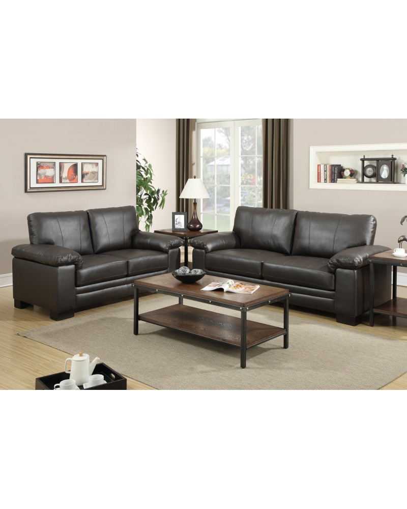 Leather Sofa Set by Poundex - F7763