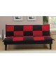 Black & Red Adjustable Sofa by Poundex- F7001