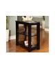 Black Wooden Chairside Table by Poundex - F6262