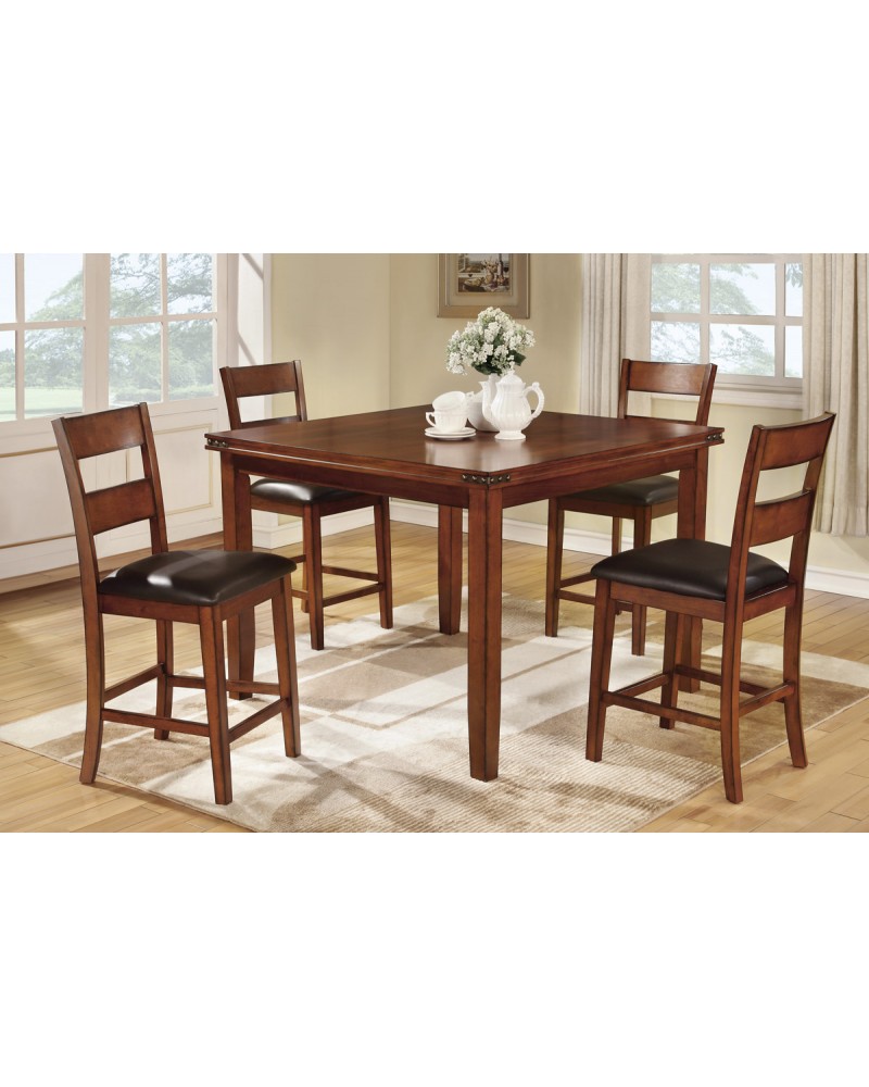 Antique Finish Oak High Chair by Poundex - F1233
