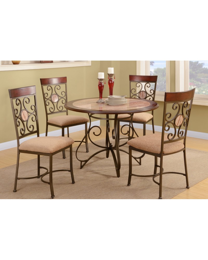 Metal Frame Dining Table by Poundex - F2061