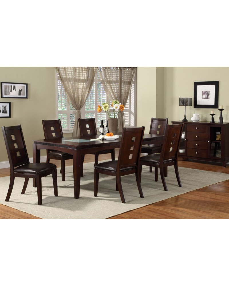 Liam Dark Brown  dining chair by Poundex - F1165