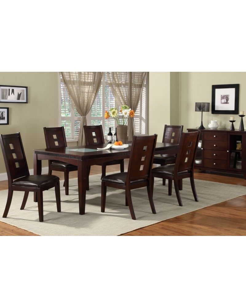 Rich Brown Dining Table by Poundex - F2165