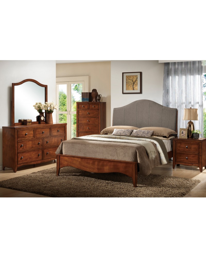 Rustic Brown Queen Bed by Poundex - F9178