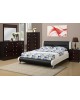 Black and White Queen Padded Bed by Poundex- F9248Q
