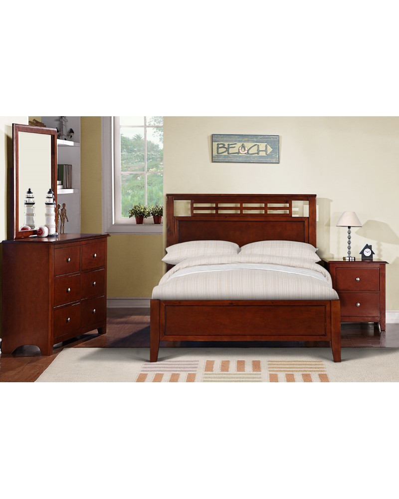 Medium Oak Twin Bed with Trundle by Poundex -F9099T