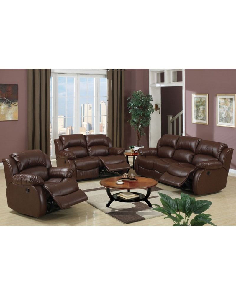 Brown Motion Loveseat by Poundex - F7732