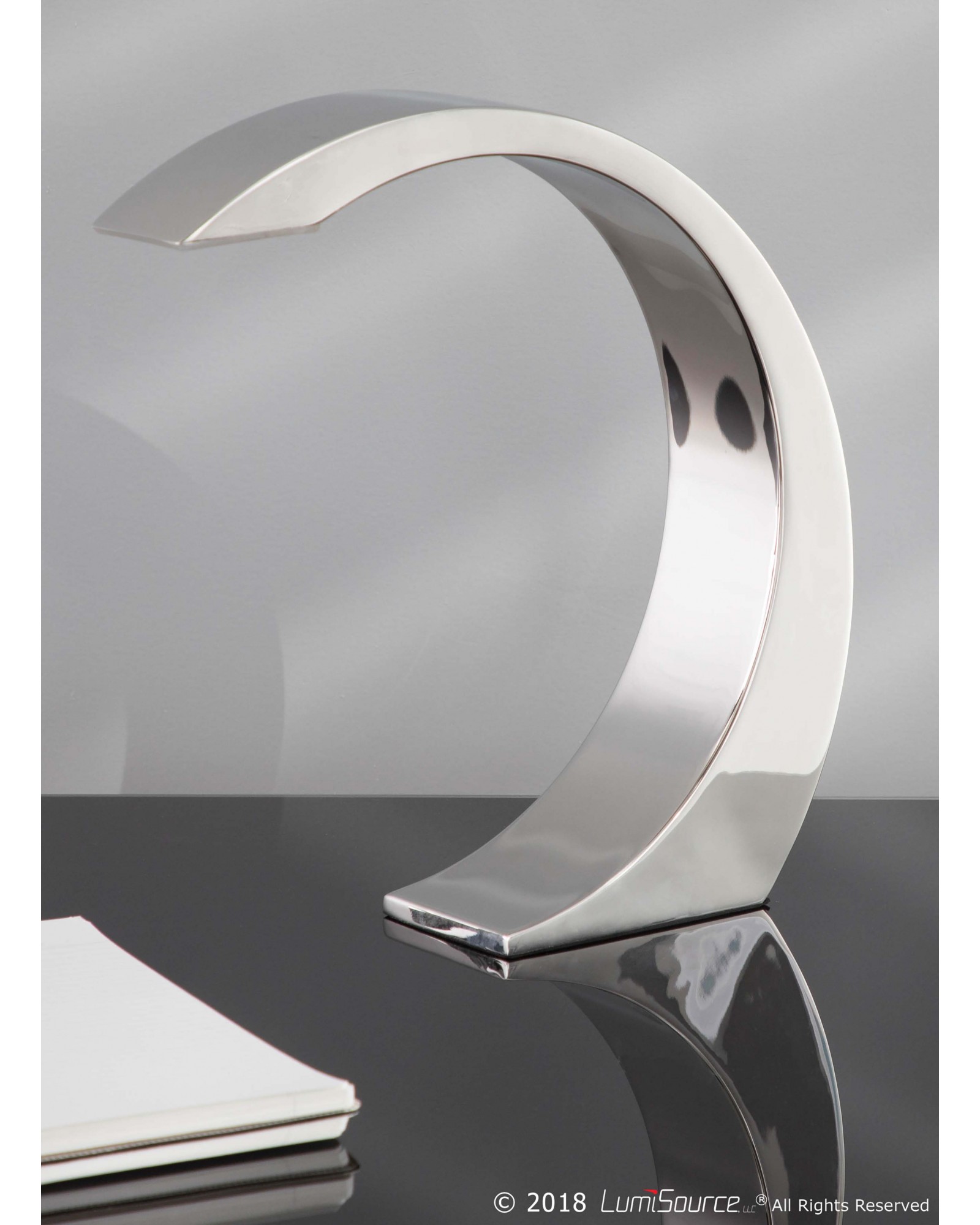 Element Ultra Modern Touch Lamp in Polished Stainless Steel