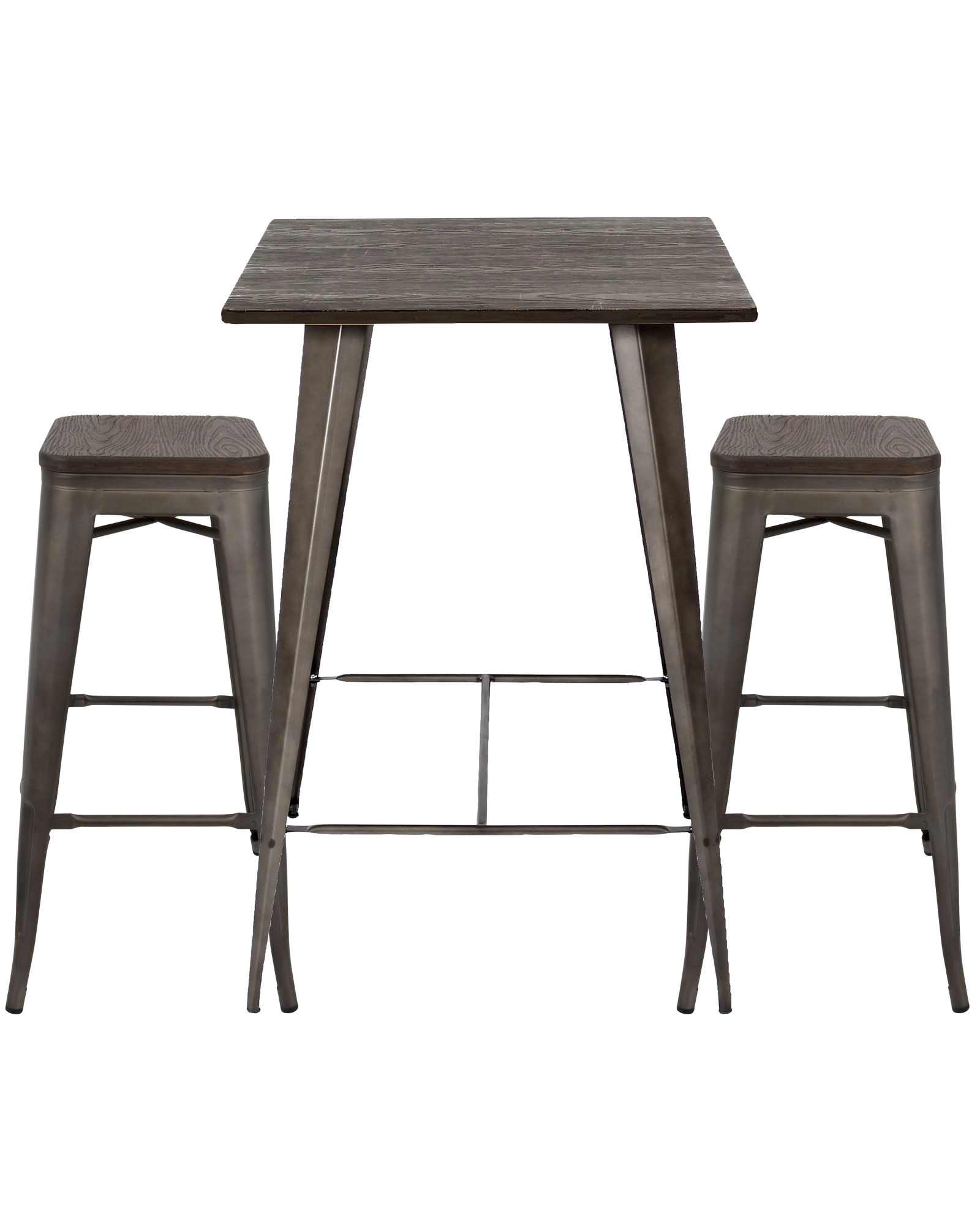 Oregon 3-Piece Industrial Set in Antique and Espresso