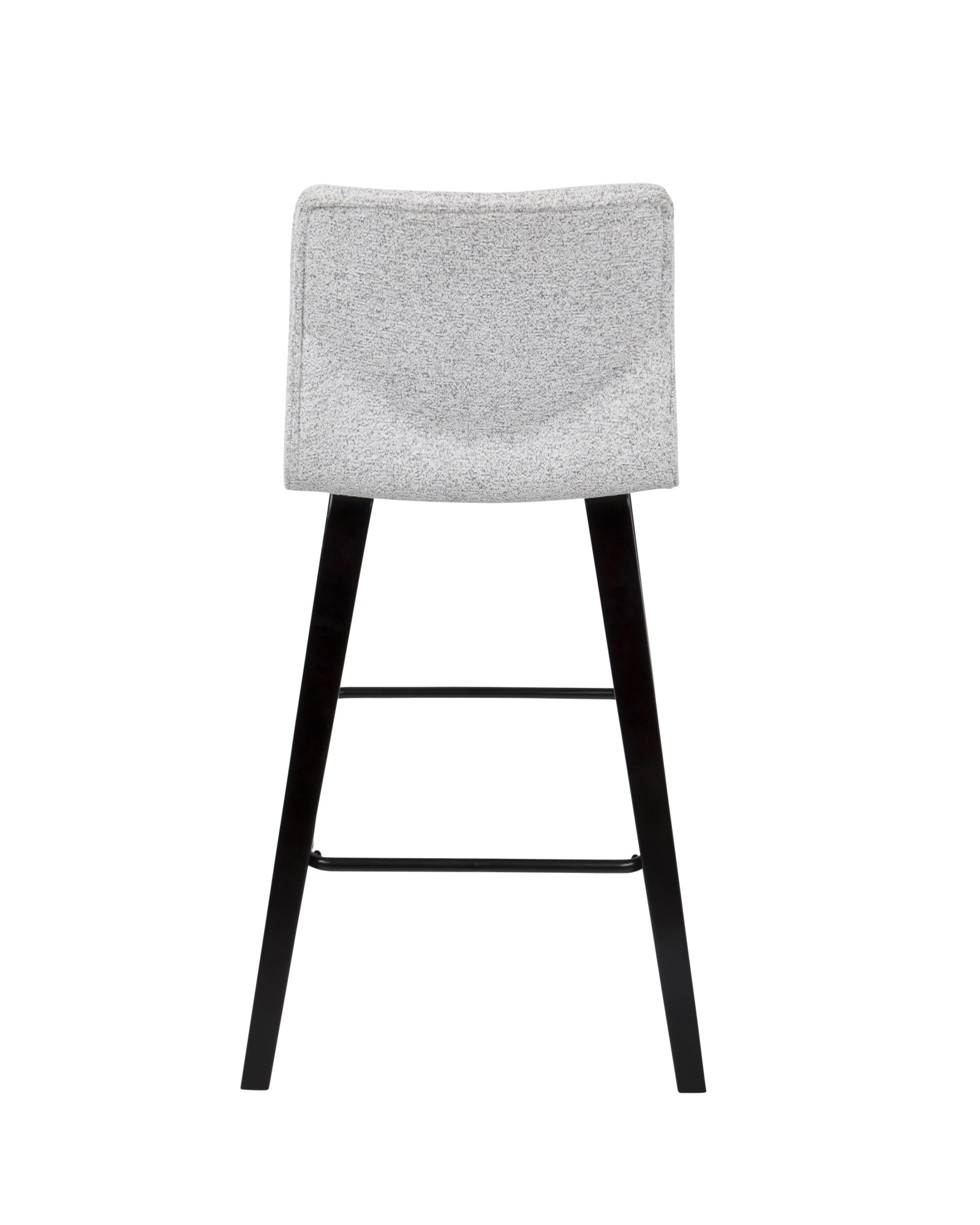 Cabo Mid-Century Modern Counter Stool in Espresso and Light Grey Fabric - Set of 2