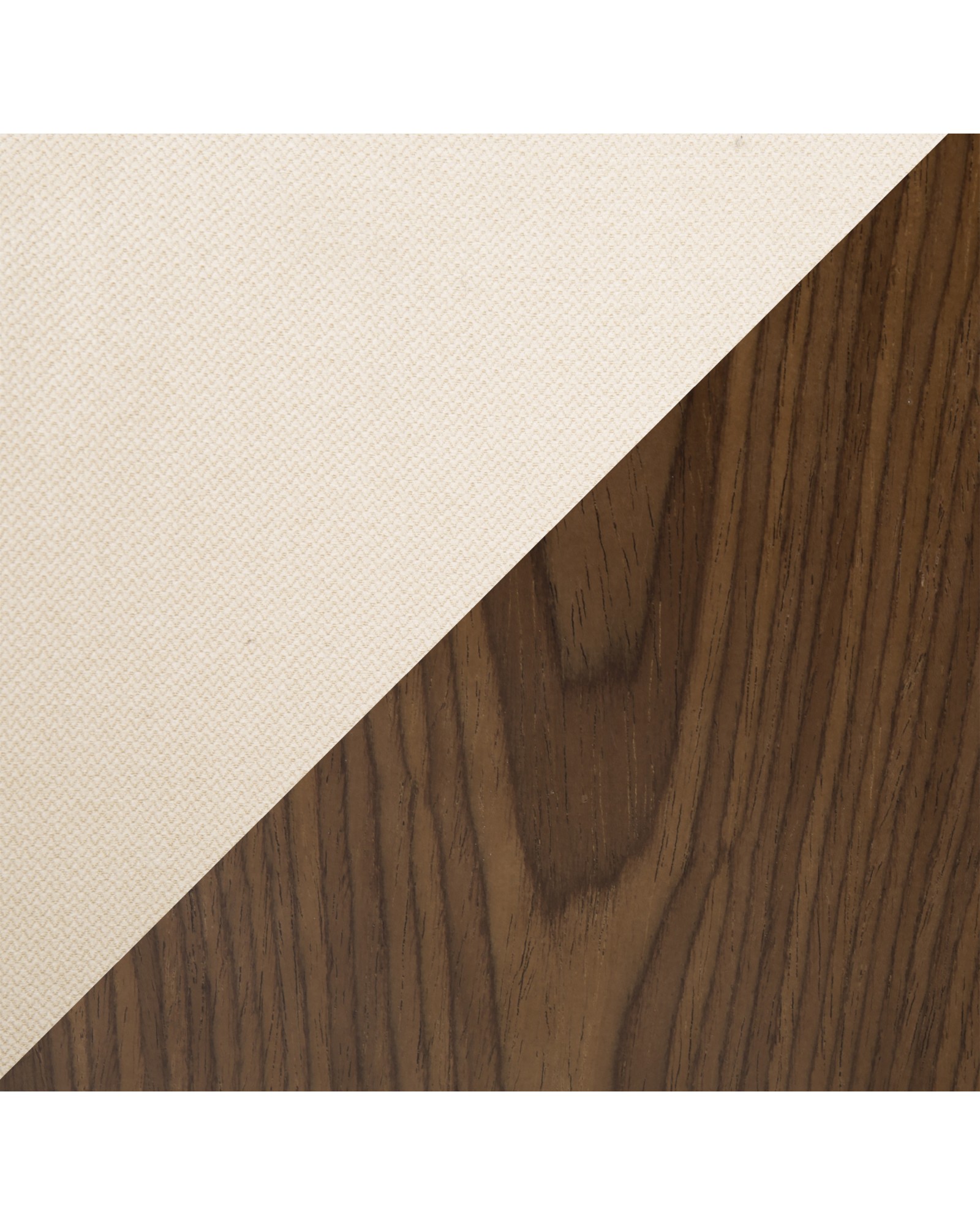Curvini Mid-Century Modern Barstool in Walnut Wood and Cream Fabric