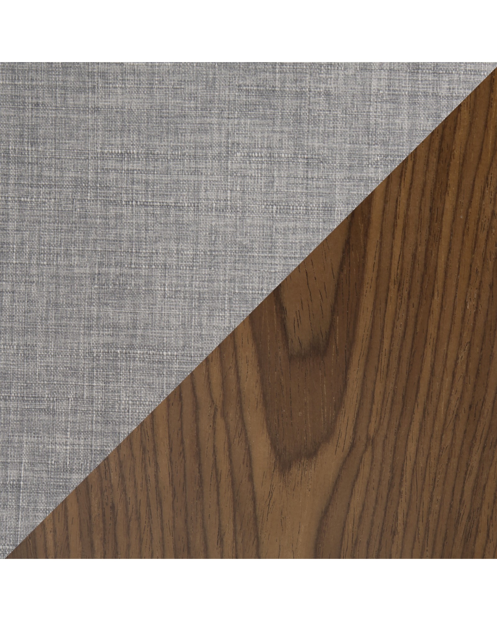 Curvini Mid-Century Modern Barstool in Walnut Wood and Grey Fabric