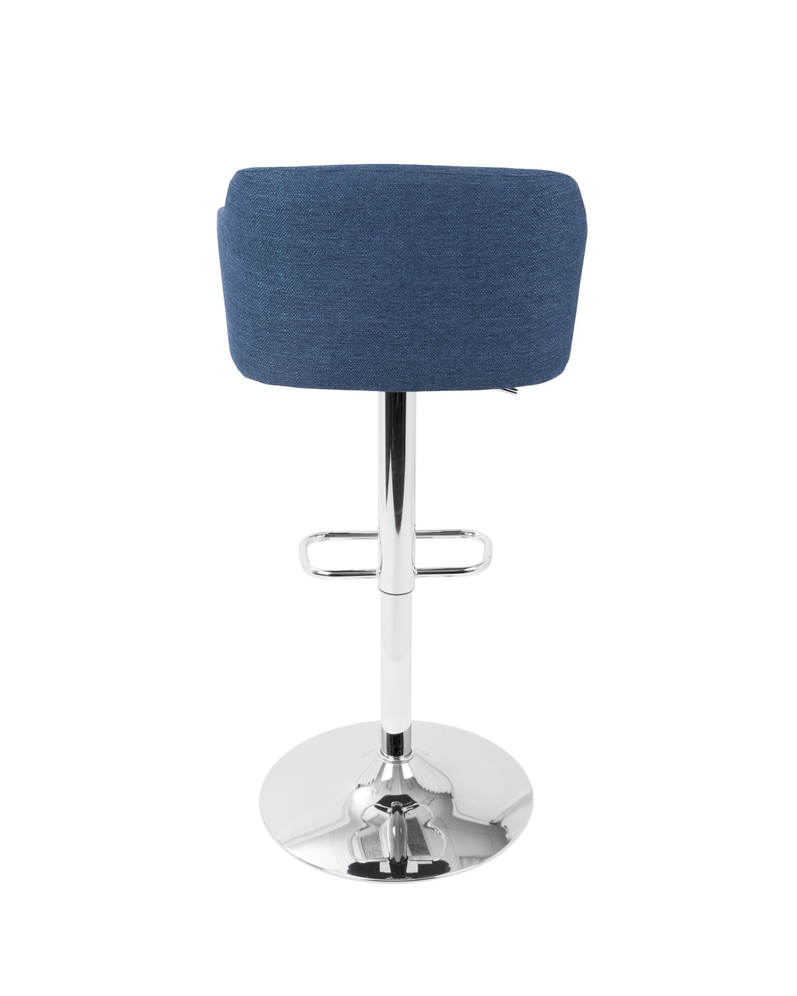 Daniella Contemporary Adjustable Barstool with Swivel in Blue